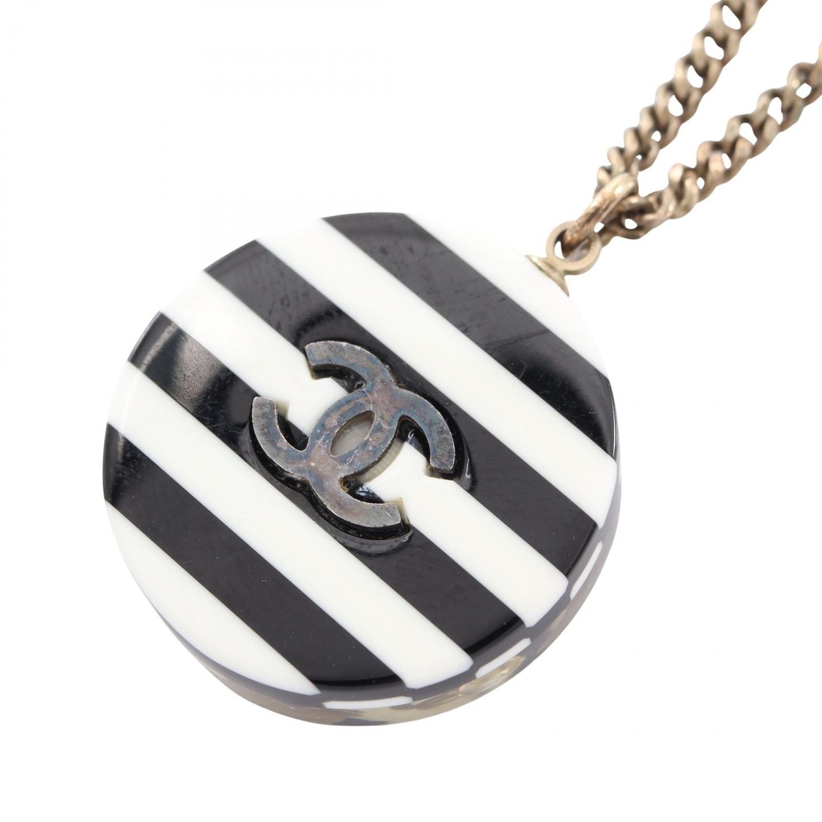 Chanel Necklace CC Logo Icon Border