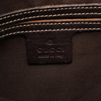 Gucci Shoulder Bag GG Supreme Beige Brown Canvas Leather