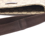 Gucci Shoulder Bag GG Supreme Beige Brown Canvas Leather