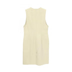Hermes Vest Clou de Selle Series Button Gilet Ivory Leather — view 2