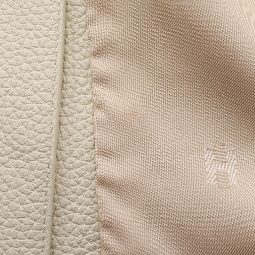 Hermes Vest Clou de Selle Series Button Gilet Ivory Leather — view 7