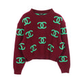 Chanel Knit CC Logo Crew Neck Cashmere Sweater