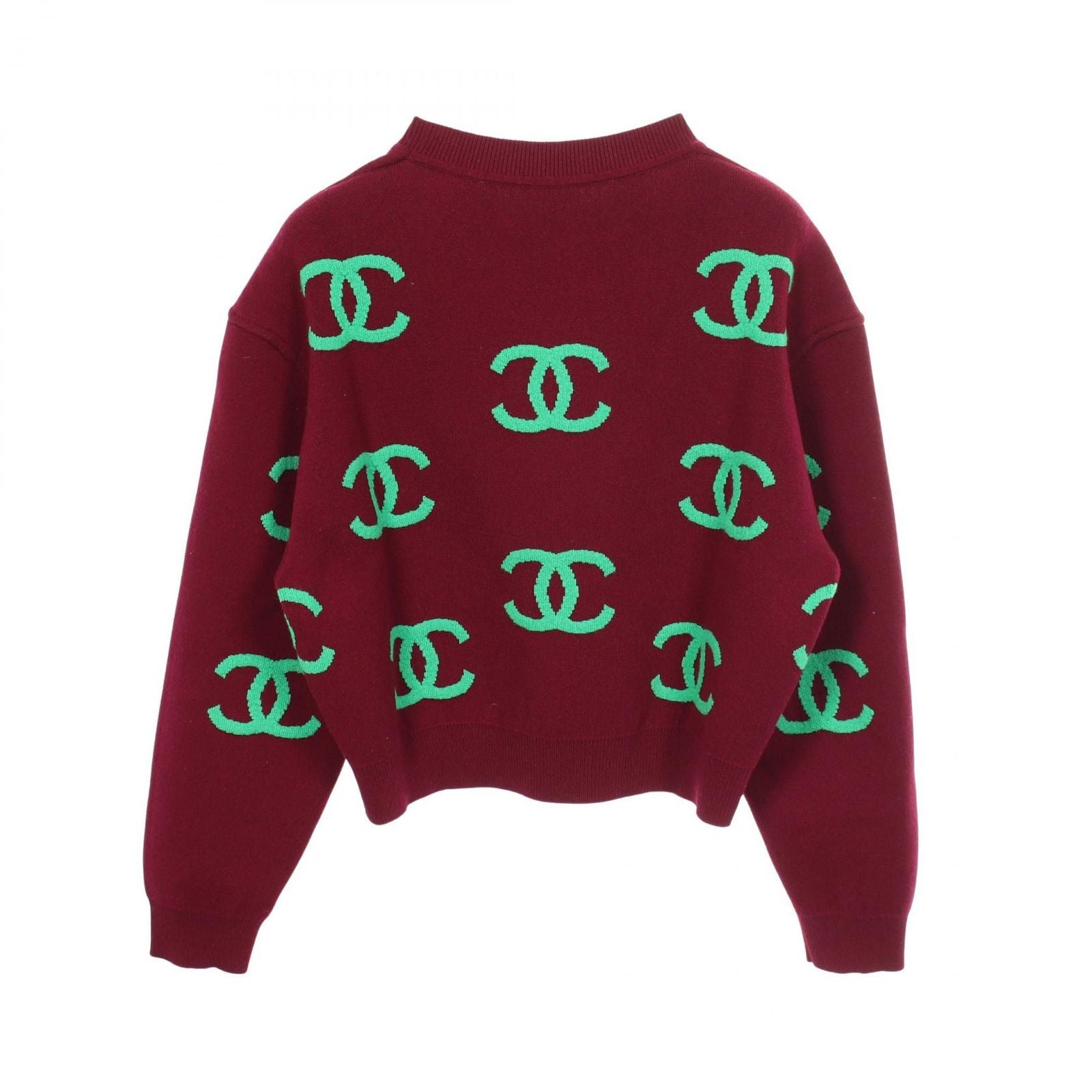 Chanel Knit CC Logo Crew Neck Cashmere Sweater — view 2