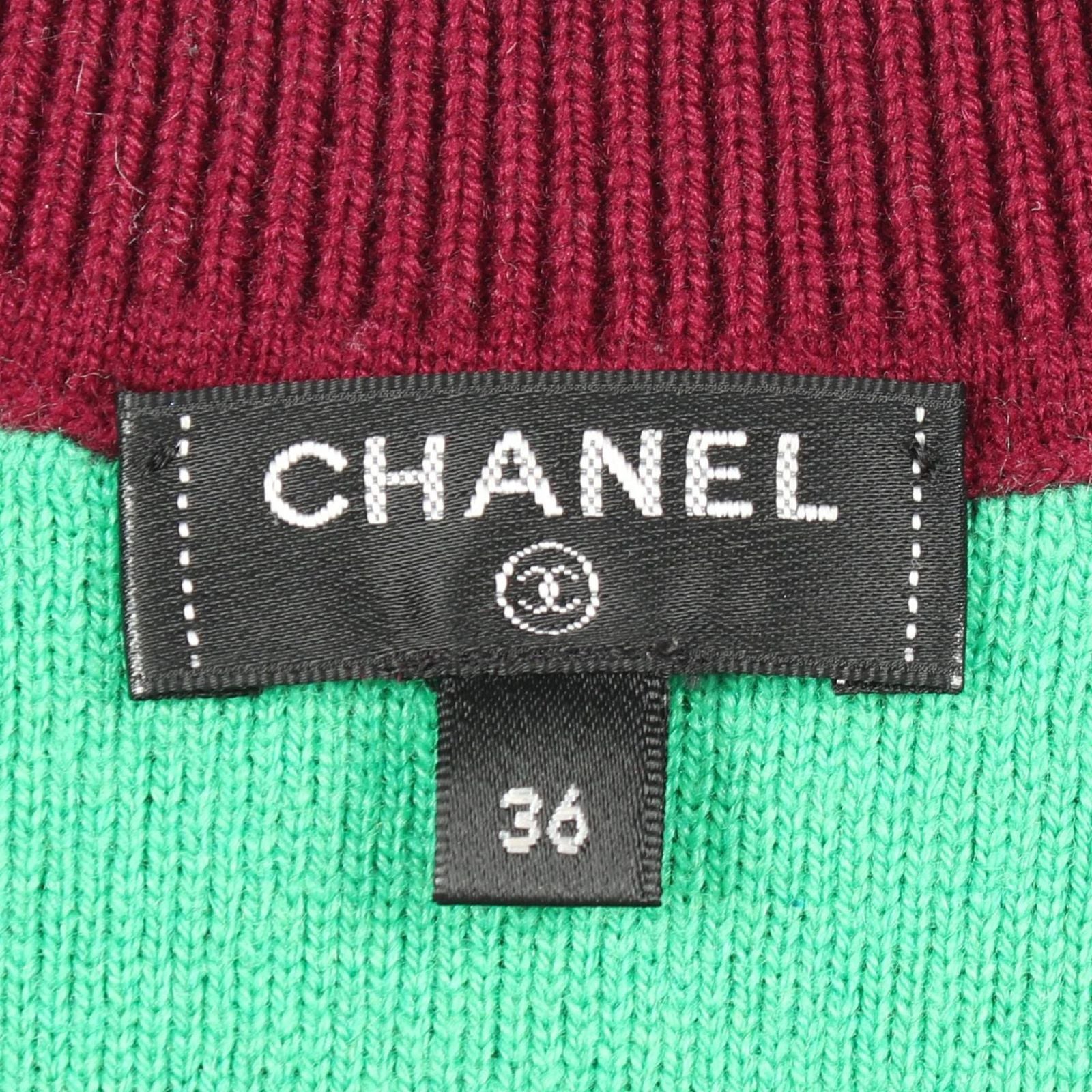 Chanel Knit CC Logo Crew Neck Cashmere Sweater — view 3