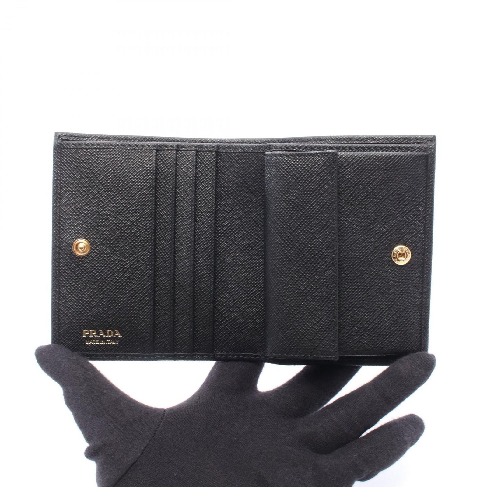 Prada Bifold Wallet Saffiano Metal Leather