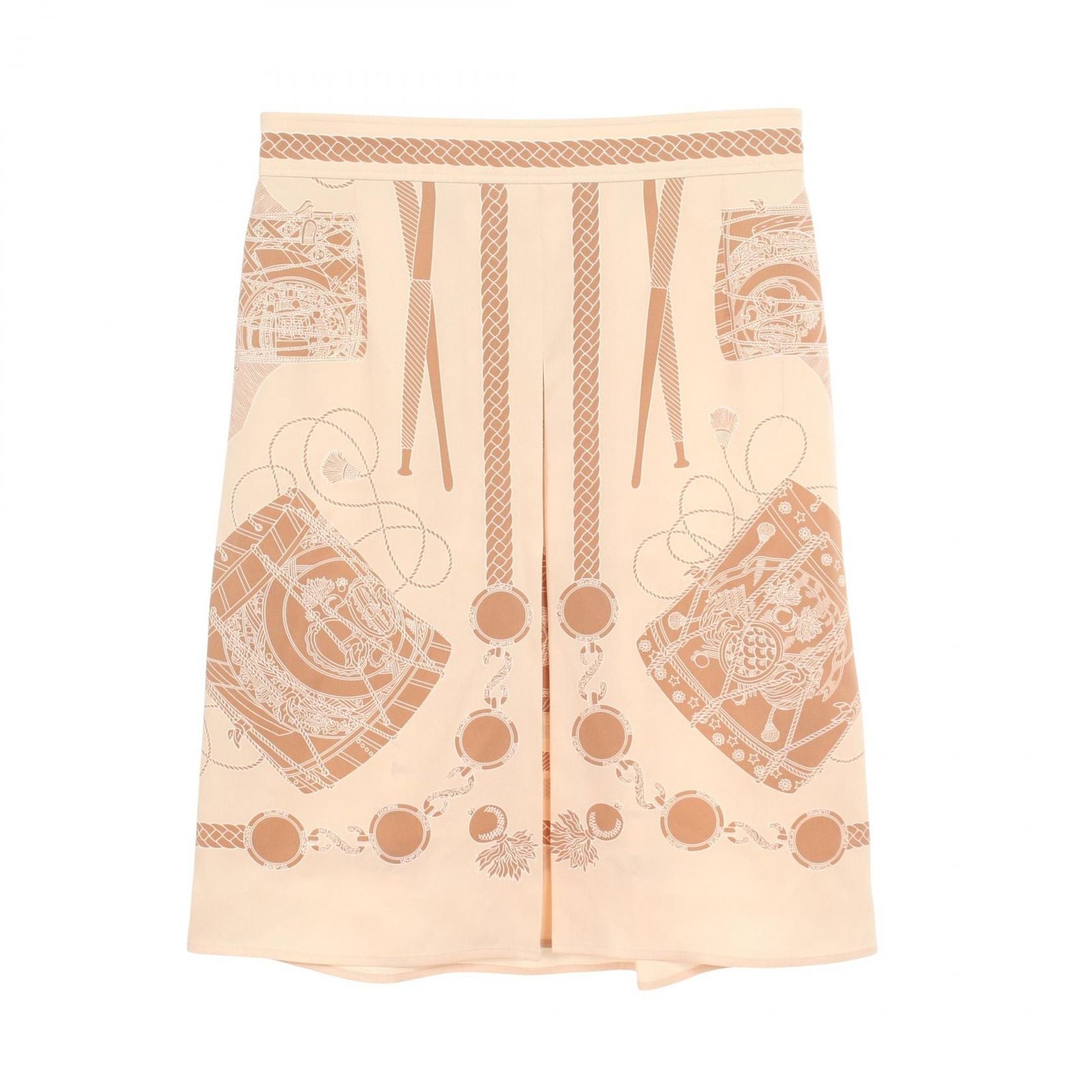 Hermes Skirt les Tambours Silk