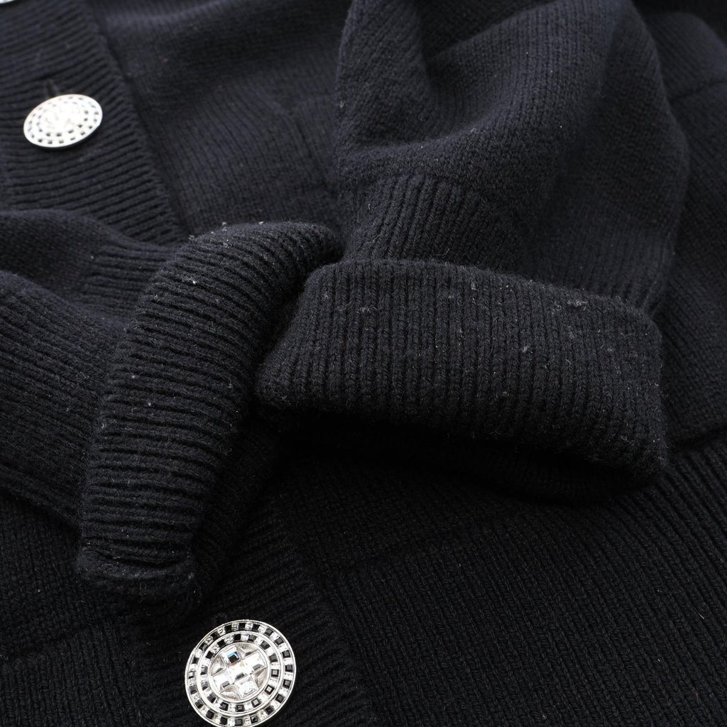 Chanel Cardigan CC Logo Button Patch Cashmere — view 8