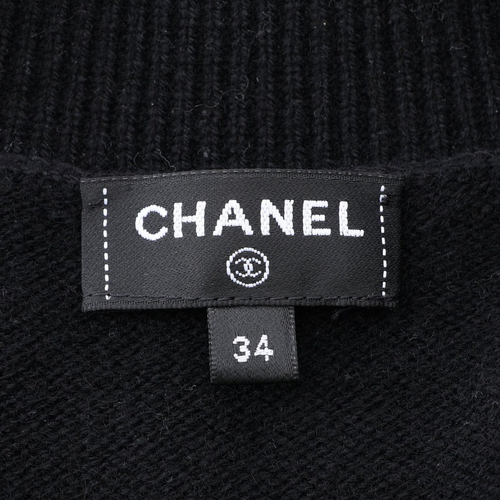 Chanel Cardigan CC Logo Button Patch Cashmere — view 3