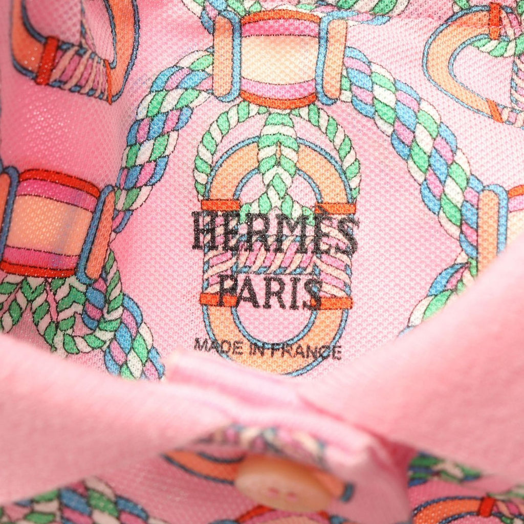 Hermes Dress Kanoe Polo Shirt French Sleeve All Over Pattern Cotton — view 3