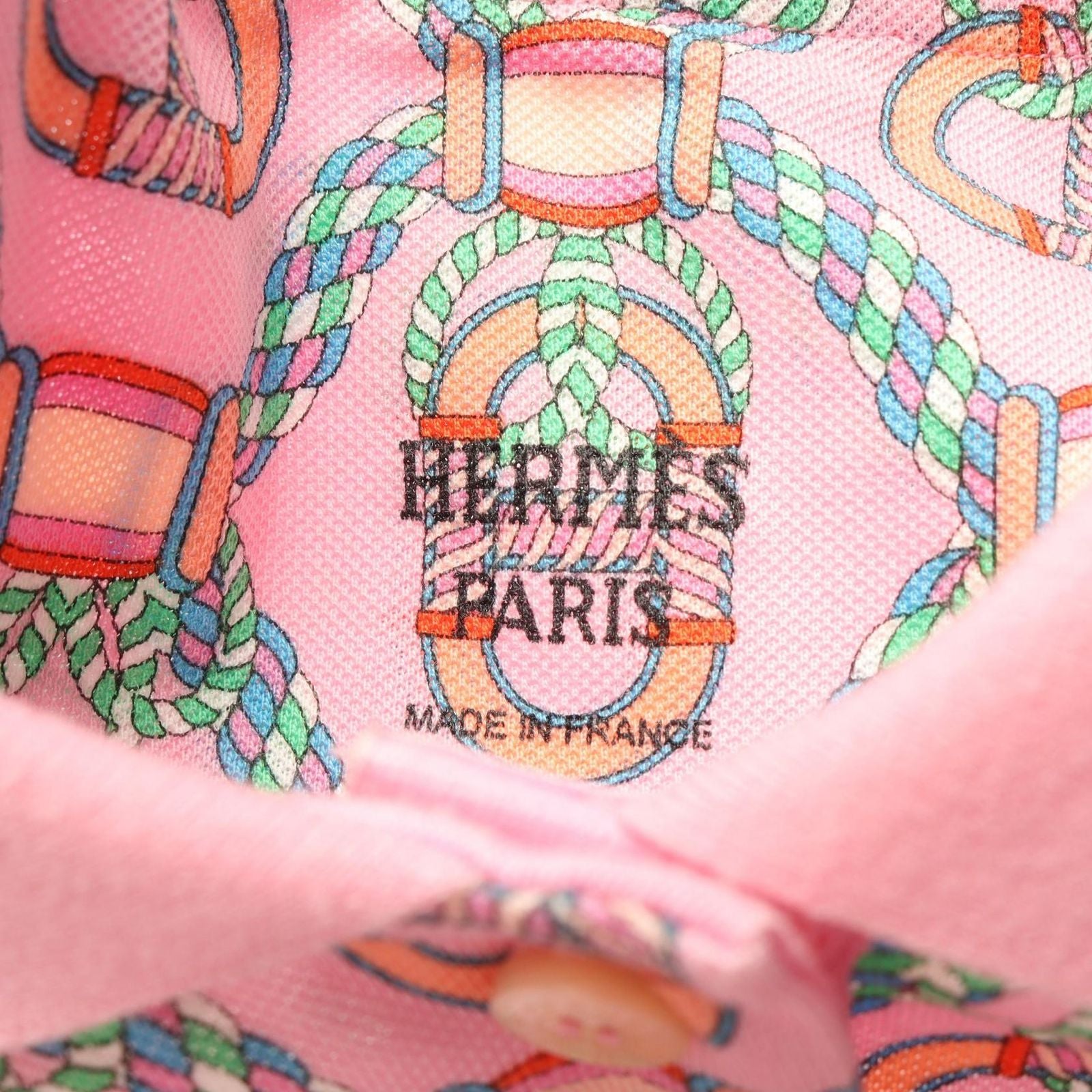 Hermes Dress Kanoe Polo Shirt French Sleeve All Over Pattern Cotton — view 3