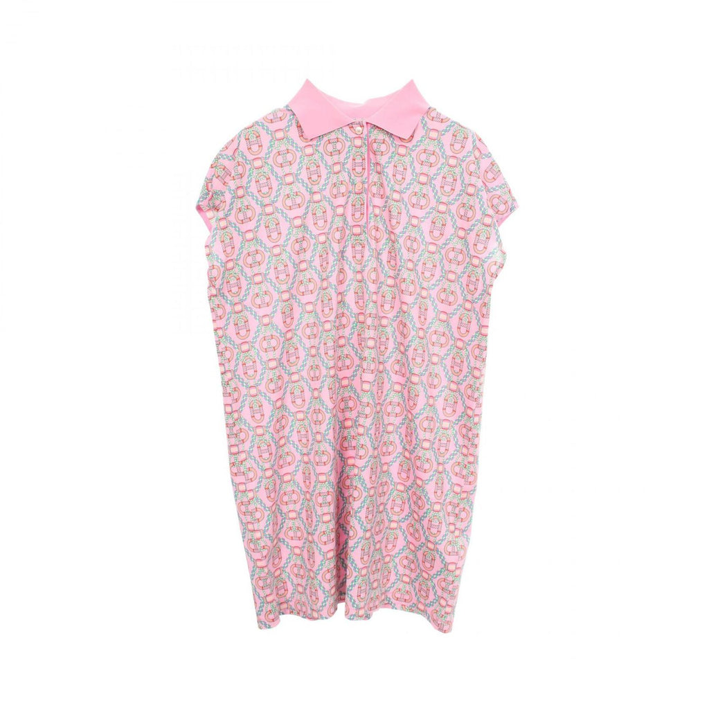 Hermes Dress Kanoe Polo Shirt French Sleeve All Over Pattern Cotton