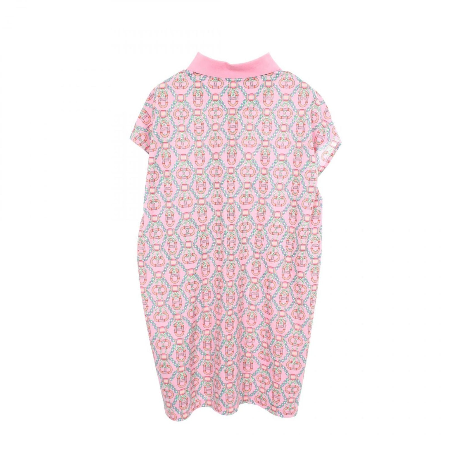 Hermes Dress Kanoe Polo Shirt French Sleeve All Over Pattern Cotton — view 2
