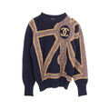 Chanel Knit CC Logo Cashmere Sweater