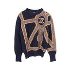 Chanel Knit CC Logo Cashmere Sweater