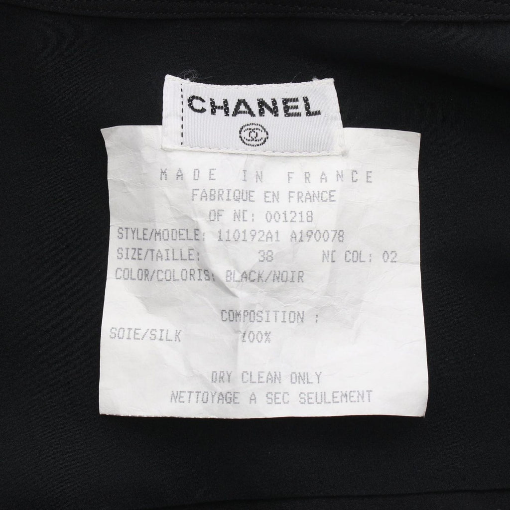 Chanel CC Logo Shirt Silk Jacket — view 3