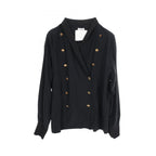 Chanel CC Logo Shirt Silk Jacket