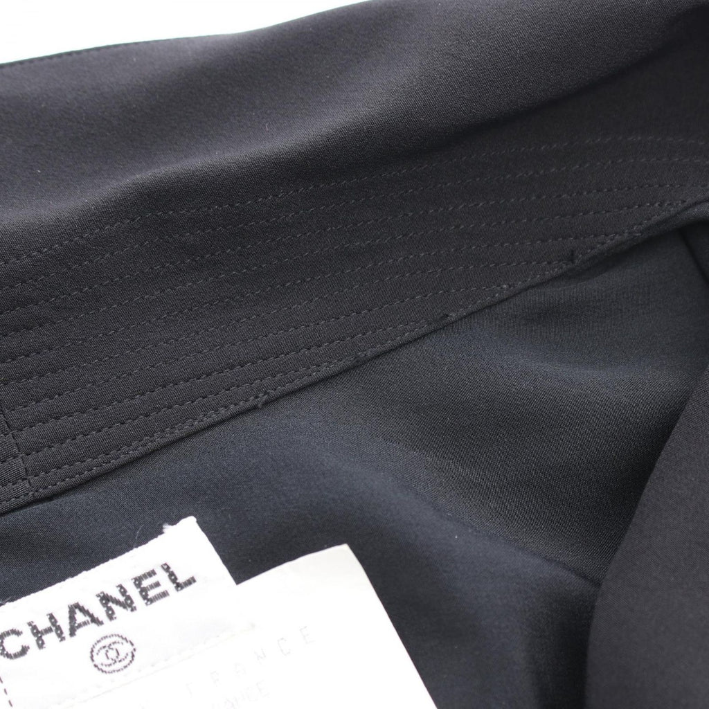 Chanel CC Logo Shirt Silk Jacket — view 6