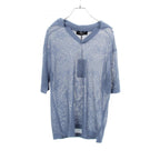 Fendi Polo Shirt FF Logo All Over Pattern Mesh Knit Silk Cashmere