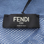 Fendi Polo Shirt FF Logo All Over Pattern Mesh Knit Silk Cashmere — view 3