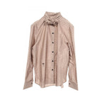 Dior Blouse Bowtie Ruffle Dot Long Sleeve Silk