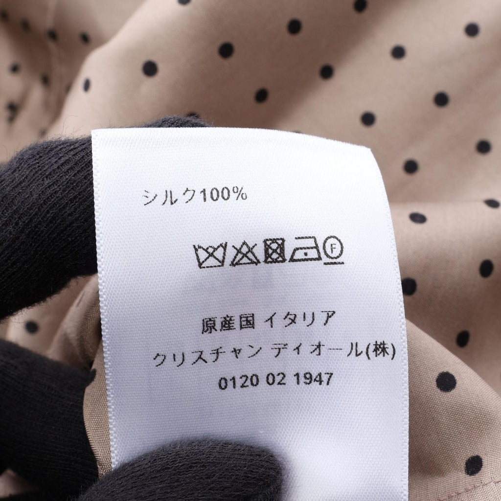 Dior Blouse Bowtie Ruffle Dot Long Sleeve Silk — view 4