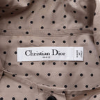 Dior Blouse Bowtie Ruffle Dot Long Sleeve Silk — view 3