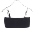 Dior Tube Top Logo Knit Bare Top Rayon Sweater