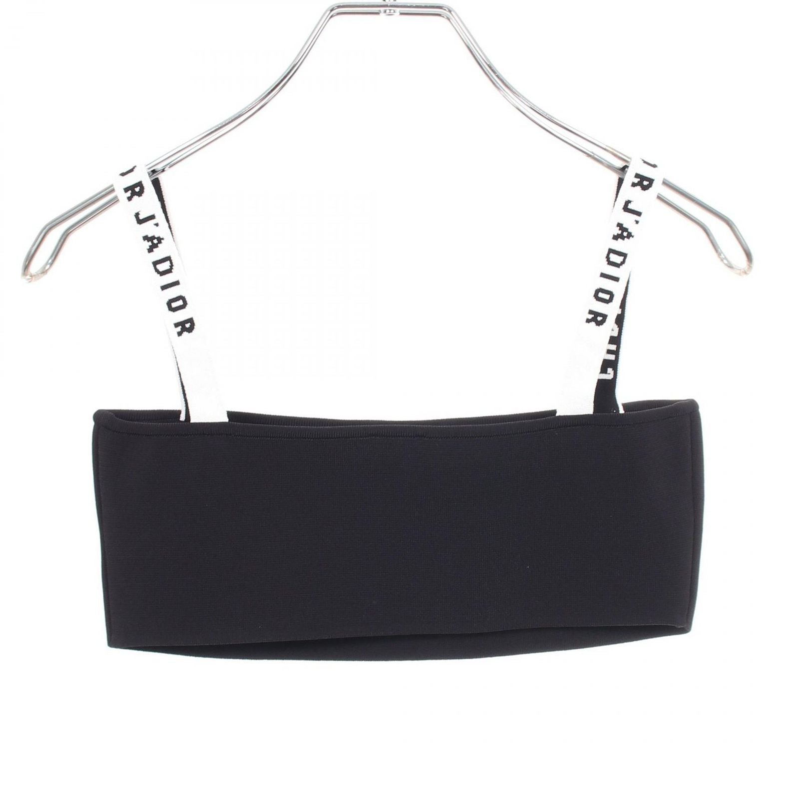 Dior Tube Top Logo Knit Bare Top Rayon Sweater — view 2