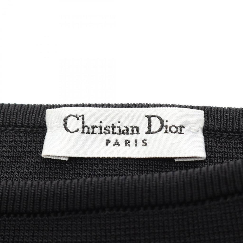 Dior Tube Top Logo Knit Bare Top Rayon Sweater — view 3