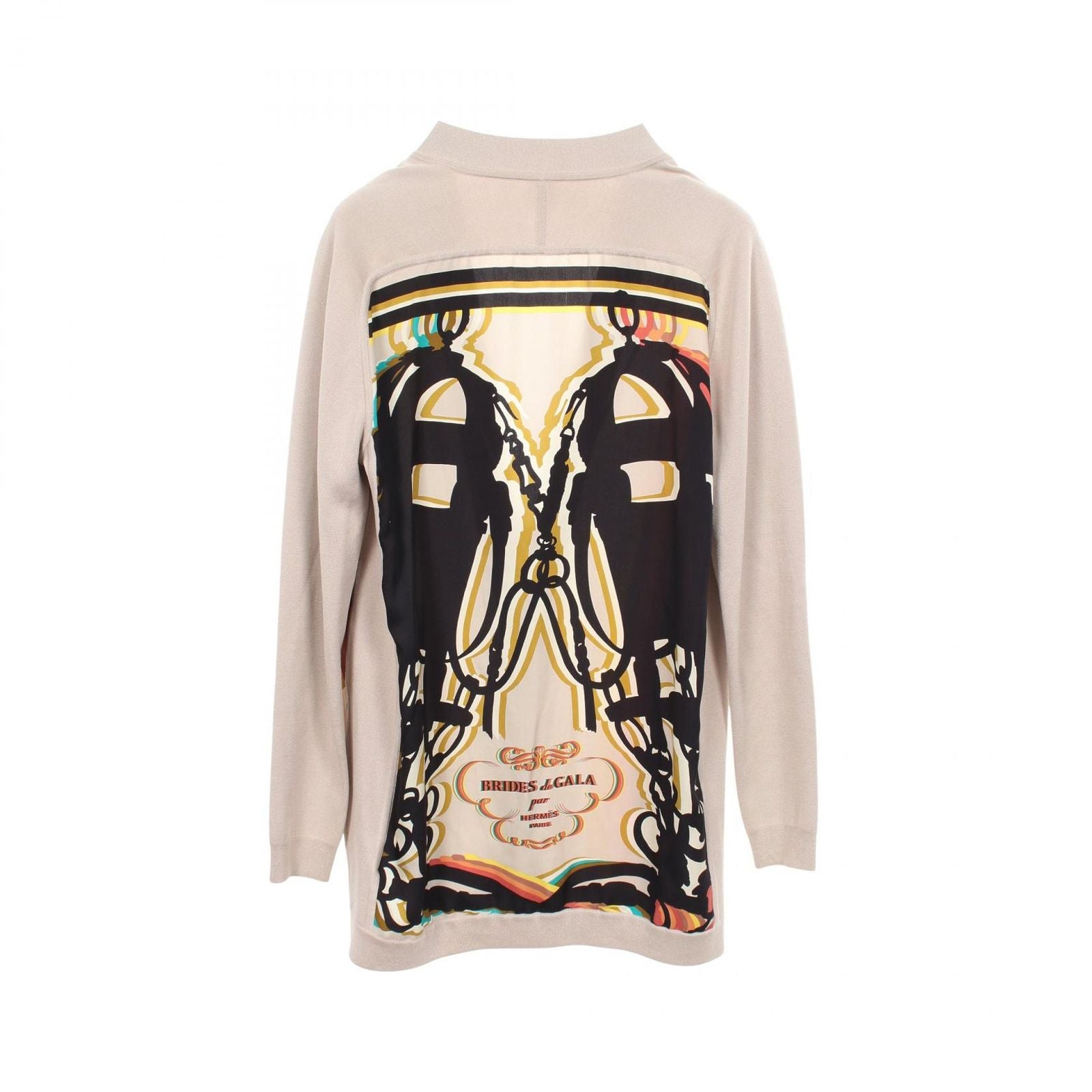 Hermes Cardigan Twill Brides de Gala Shadow Scarf Contrast Silk Cotton — view 2