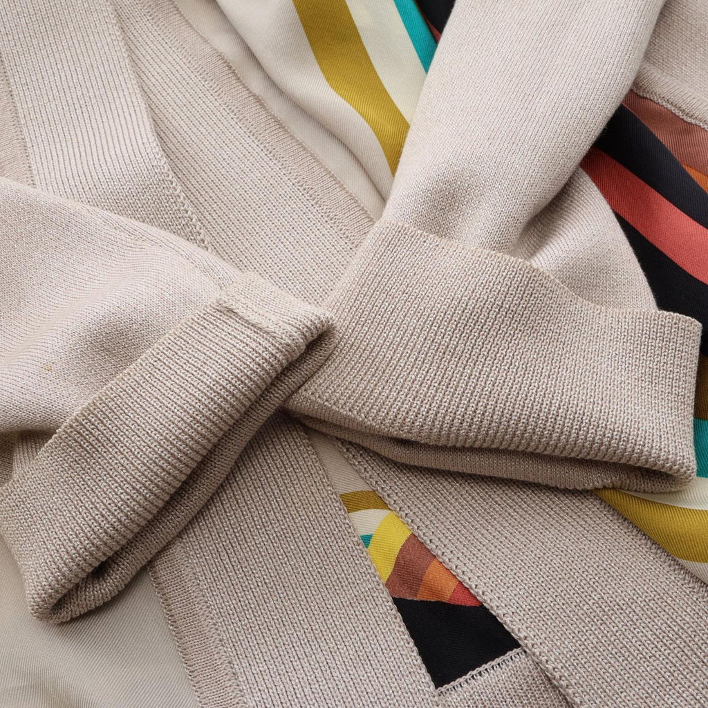 Hermes Cardigan Twill Brides de Gala Shadow Scarf Contrast Silk Cotton — view 7