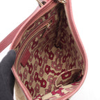 Gucci Shoulder Bag GG Canvas Charm Beige Pink