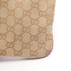 Gucci Shoulder Bag GG Canvas Charm Beige Pink