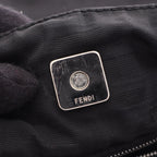 Fendi Tote Bag Zucca Black Nylon Leather