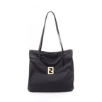 Fendi Tote Bag Zucca Black Nylon Leather