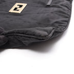 Fendi Tote Bag Zucca Black Nylon Leather