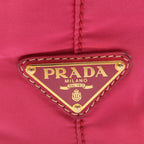 Prada Tote Bag Nylon Jacquard Pink Logo