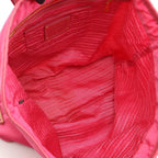 Prada Tote Bag Nylon Jacquard Pink Logo