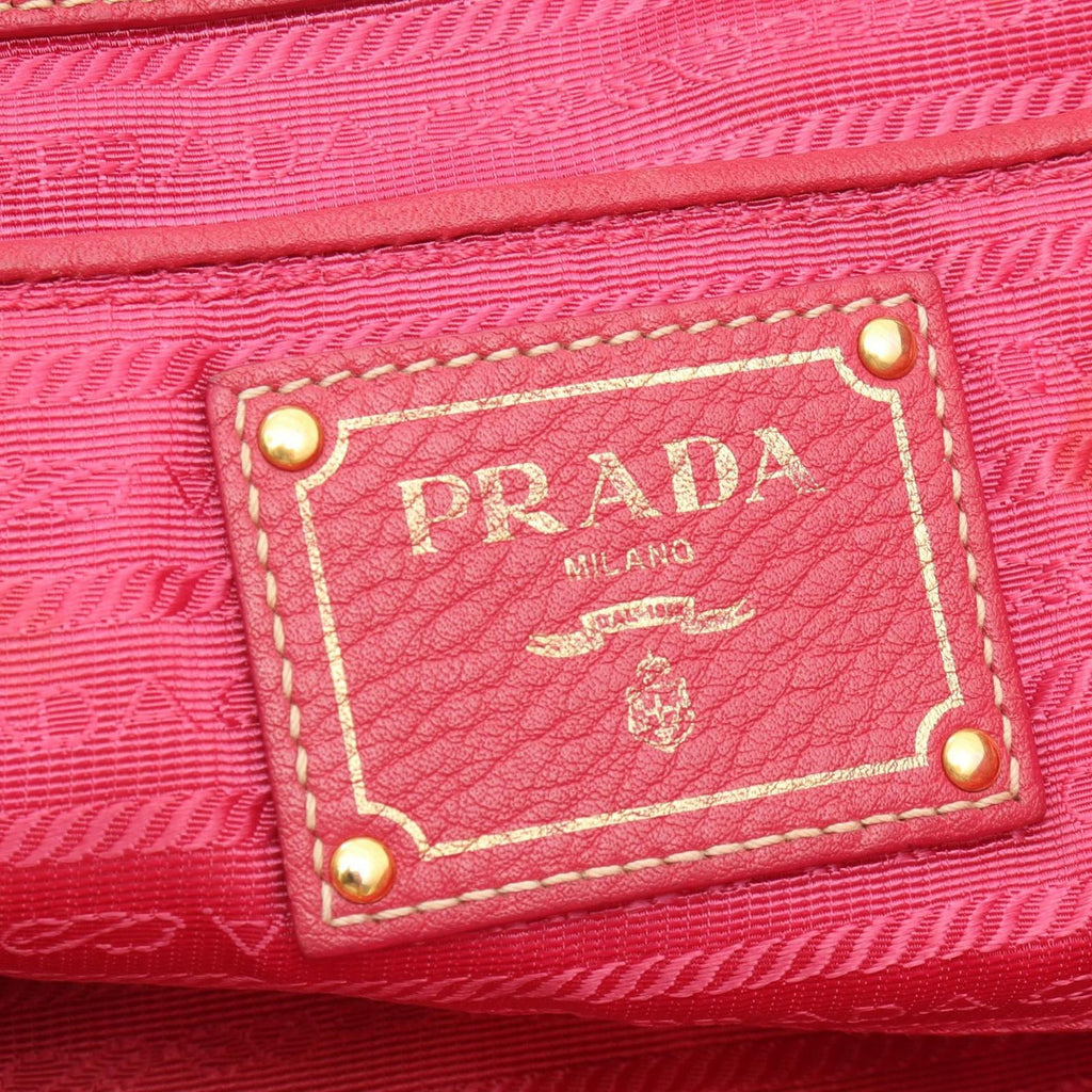 Prada Tote Bag Nylon Jacquard Pink Logo