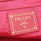 Prada Tote Bag Nylon Jacquard Pink Logo