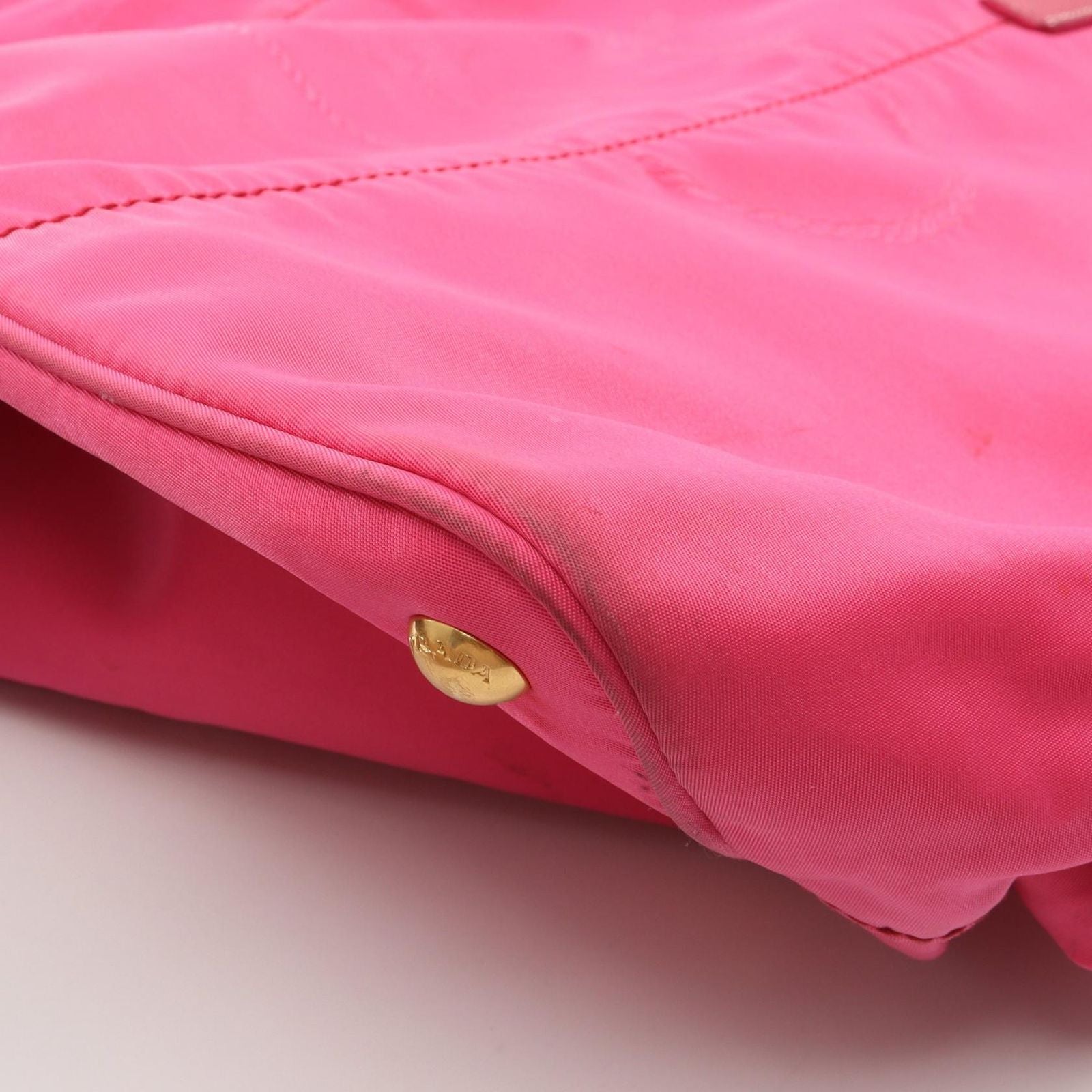 Prada Tote Bag Nylon Jacquard Pink Logo