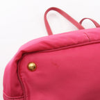 Prada Tote Bag Nylon Jacquard Pink Logo