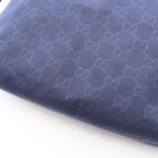 Gucci Shoulder Bag GG Pattern Blue Nylon Leather
