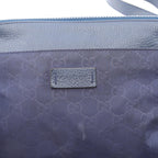 Gucci Shoulder Bag GG Pattern Blue Nylon Leather