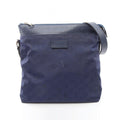 Gucci Shoulder Bag GG Pattern Blue Nylon Leather