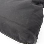 Prada Tote Bag Triangle Logo Black Nylon Saffiano Leather