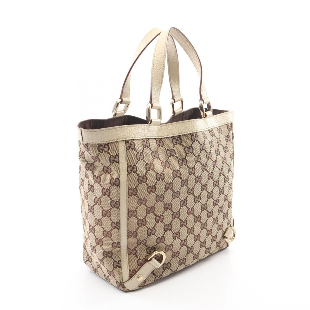 Gucci Tote Bag Abbey GG Canvas Beige Ivory