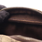Gucci Shoulder Bag GG Plus Beige Brown Co Ting Canvas Leather Split