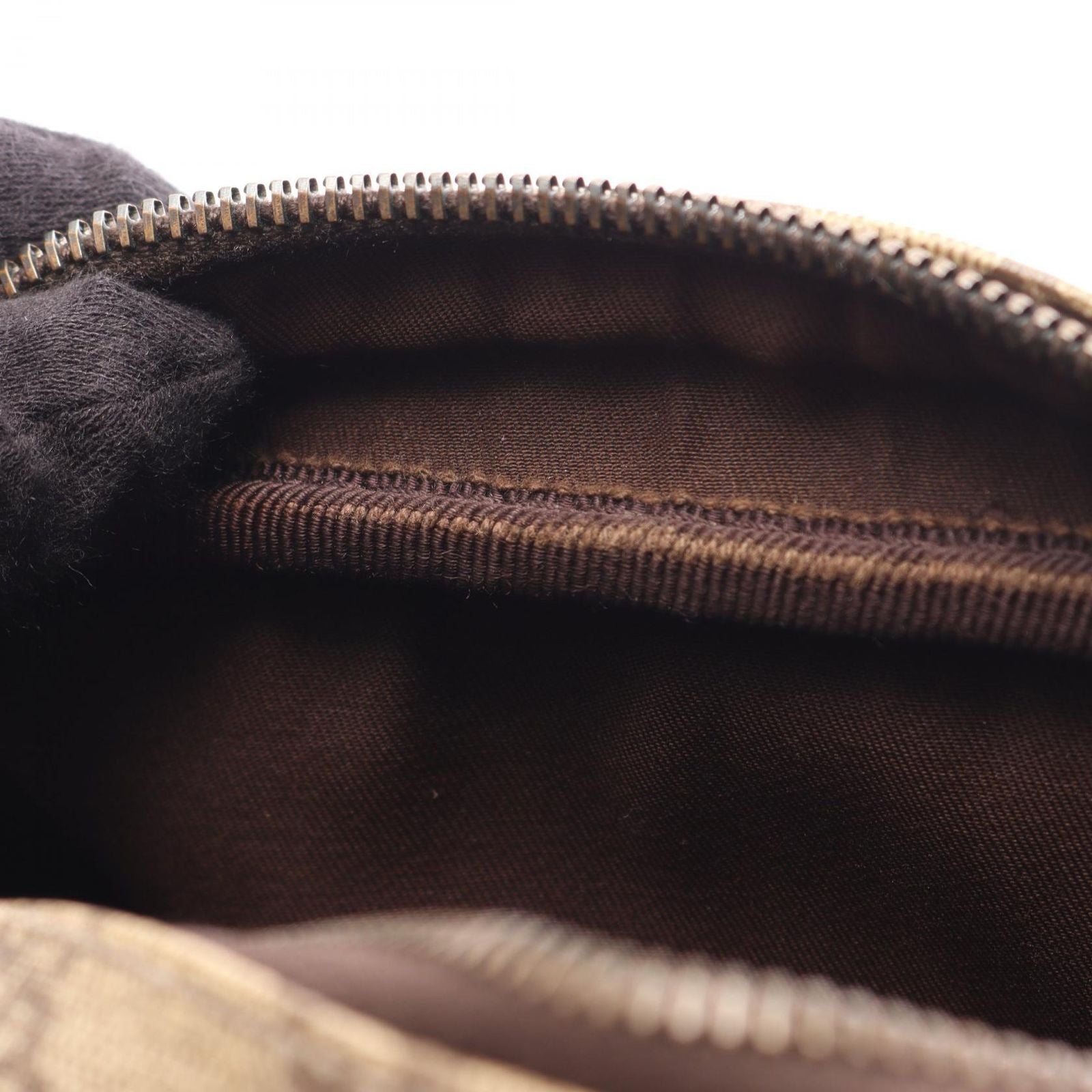 Gucci Shoulder Bag GG Plus Beige Brown Co Ting Canvas Leather Split