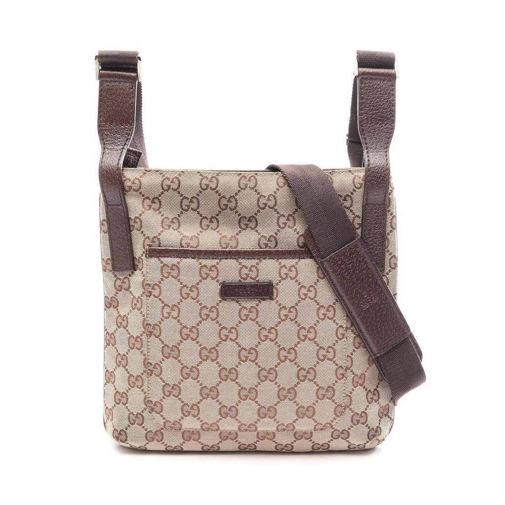 Gucci Shoulder Bag GG Canvas Beige Brown